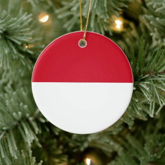 Vlag van Monaco Keramisch Ornament (Boom)