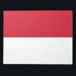 Vlag van Monaco Notitieblok<br><div class="desc">Dit ontwerp is voorzien van de nationale vlag van Monaco (officieel het Vorstendom Monaco), een soevereine stadstaat, een soevereine staat en een soevereine microstaat op het Franse Riviera in Western Europa. Frankrijk grenst aan het noorden, het oosten en het westen en het Middellandse-Zeegebied aan het zuiden. Het vorstendom wordt algemeen...</div>