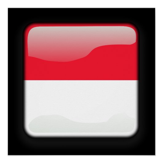 Vlag van Monaco Perfect Poster (Voorkant)