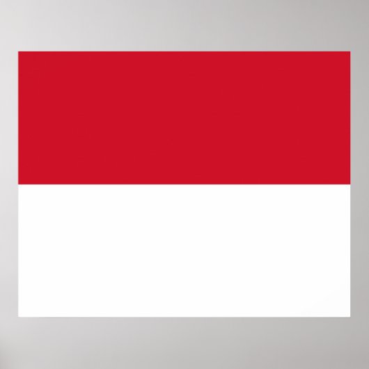Vlag van Monaco Poster (Voorkant)