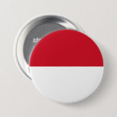 Vlag van Monaco Ronde Button 7,6 Cm (Voorkant /achterkant)