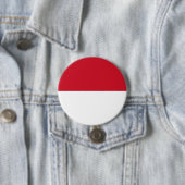 Vlag van Monaco Ronde Button 7,6 Cm (In situ)