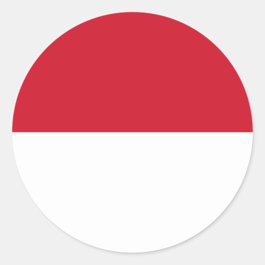 Vlag van Monaco Ronde Sticker (Voorkant)