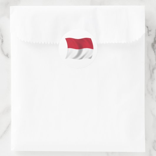 Vlag van Monaco Ronde Sticker (Tas)