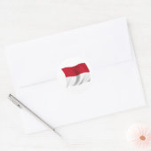 Vlag van Monaco Ronde Sticker (Envelop)