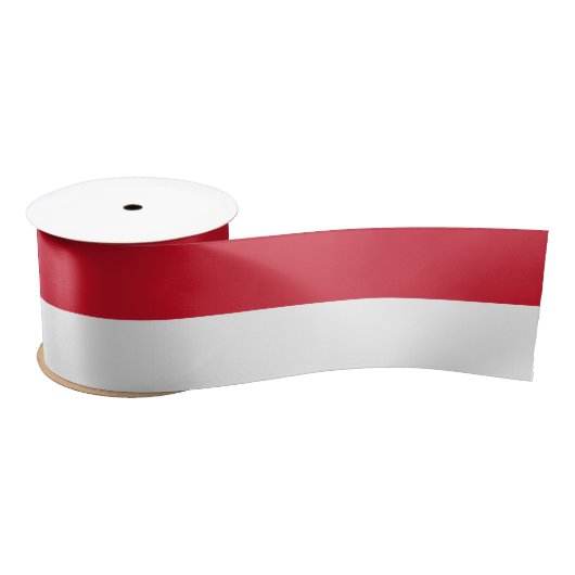 Vlag van Monaco Satijnen Lint (Spoel)