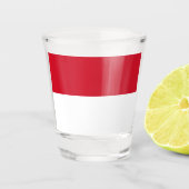 Vlag van Monaco Shot Glas (Voorkant)