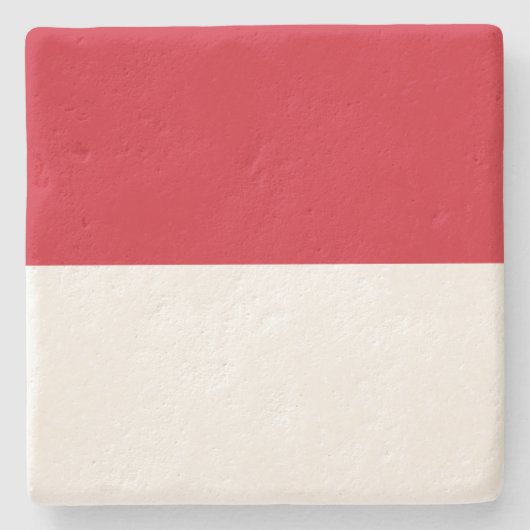 Vlag van Monaco Stenen Onderzetter (Voorkant)