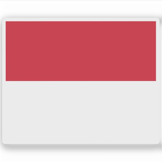 Vlag van Monaco Sticker (Voorkant)