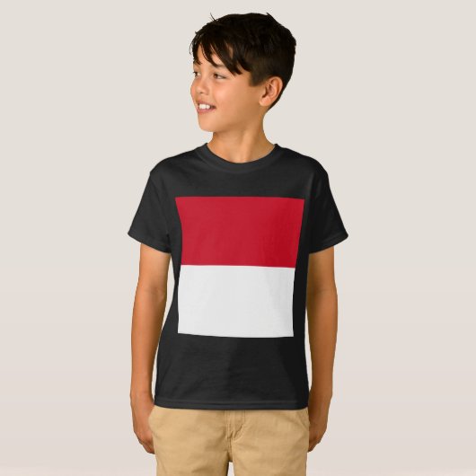 Vlag van Monaco T-shirt (Voorkant volledig)