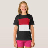 Vlag van Monaco T-shirt (Voorkant volledig)