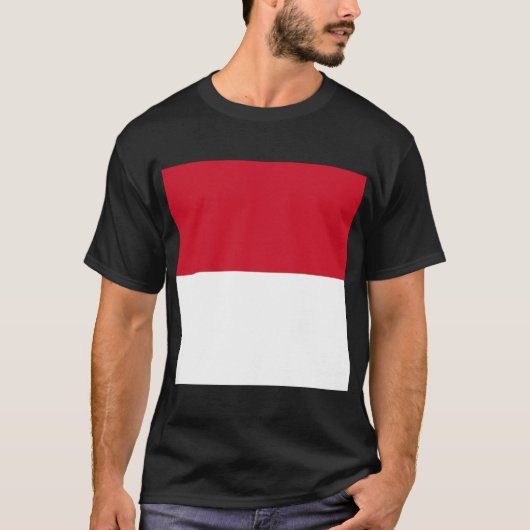 Vlag van Monaco T-shirt (Voorkant)