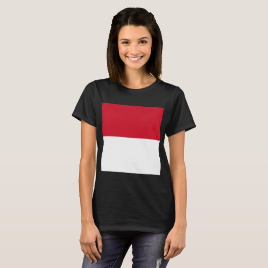 Vlag van Monaco T-shirt (Voorkant volledig)