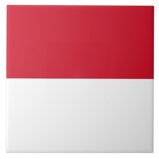 Vlag van Monaco Tegeltje (Voorkant)