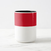 Vlag van Monaco Tweekleurige Koffiemok (Center)