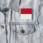Vlag van Monaco Vierkante Button 5,1 Cm (In situ)