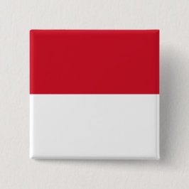 Vlag van Monaco Vierkante Button 5,1 Cm