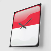 Vlag van Monaco Vierkante Klok (Hoek)