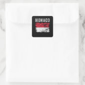 Vlag van Monaco — vlag van Monacan Vierkante Sticker (Tas)