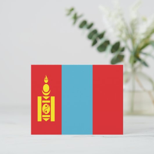 Vlag van Mongolië Briefkaart (Staand voorkant)
