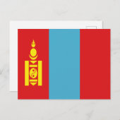 Vlag van Mongolië Briefkaart (Voorkant / Achterkant)