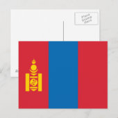 Vlag van Mongolië Briefkaart (Voorkant / Achterkant)