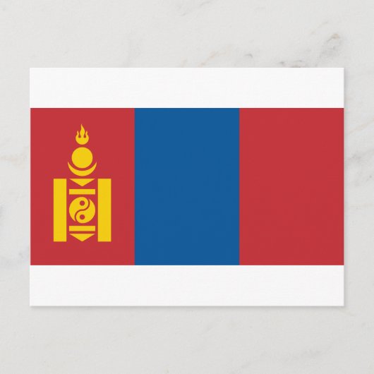Vlag_van_Mongolië Briefkaart (Voorkant)