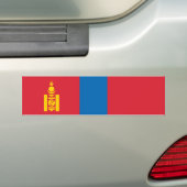 Vlag van Mongolië Bumpersticker (Op auto)
