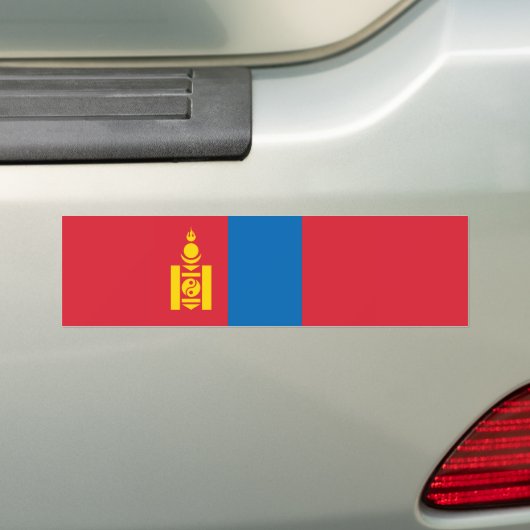 Vlag van Mongolië Bumpersticker (Op auto)