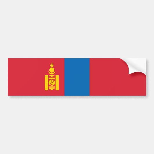 Vlag van Mongolië Bumpersticker (Voorkant)