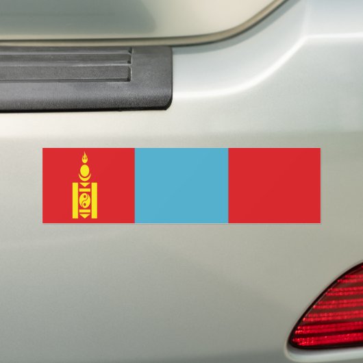 Vlag van Mongolië Bumpersticker (Op auto)