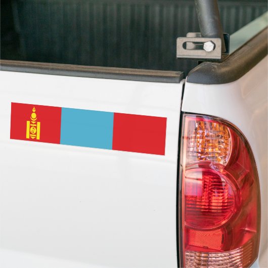 Vlag van Mongolië Bumpersticker (Op Truck)