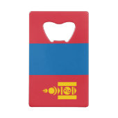 Vlag van Mongolië Creditkaart Flessenopener (Achterkant)