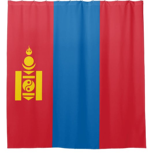 Vlag van Mongolië Douchegordijn (Voorkant)