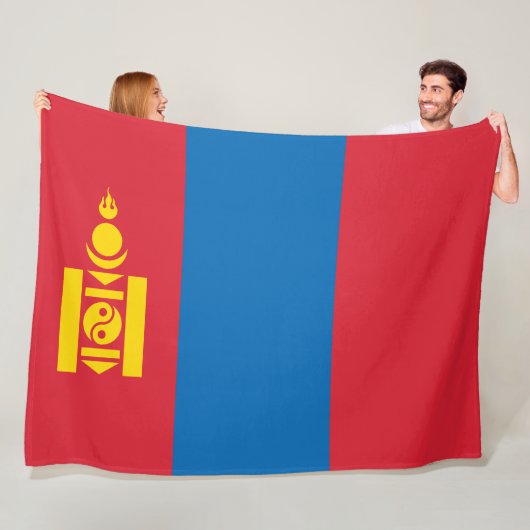 Vlag van Mongolië Fleece Deken (In situ)