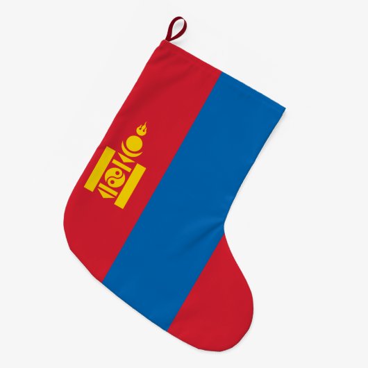 Vlag van Mongolië Grote Kerstsok (Voorkant (Hangend))