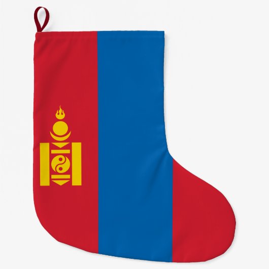 Vlag van Mongolië Grote Kerstsok (Voorkant)
