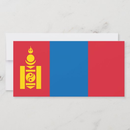 Vlag van Mongolië Kaart (Voorkant)