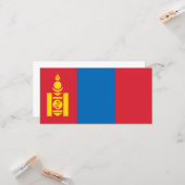 Vlag van Mongolië Kaart (Voorkant / Achterkant in situ)
