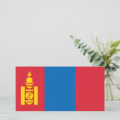 Vlag van Mongolië Kaart (Staand voorkant)