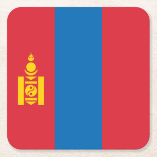 Vlag van Mongolië Kartonnen Onderzetters