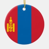 Vlag van Mongolië Keramisch Ornament (Voorkant)