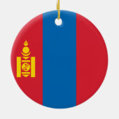 Vlag van Mongolië Keramisch Ornament (Achterkant)