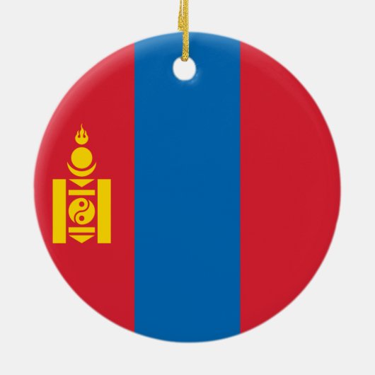 Vlag van Mongolië Keramisch Ornament (Achterkant)