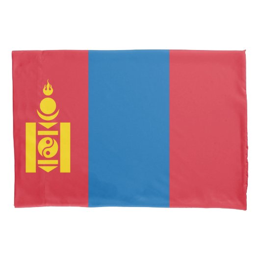 Vlag van Mongolië Kussensloop (Voorkant-Links)
