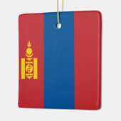 Vlag van Mongolië (Mongoolse) Keramisch Ornament (Links)
