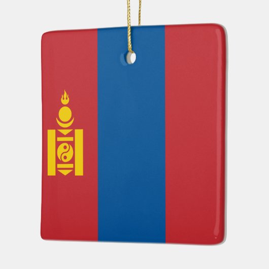 Vlag van Mongolië (Mongoolse) Keramisch Ornament (Links)