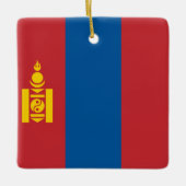 Vlag van Mongolië (Mongoolse) Keramisch Ornament (Voorkant)