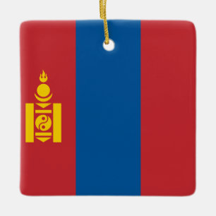 Vlag van Mongolië (Mongoolse) Keramisch Ornament