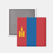 Vlag van Mongolië (Mongoolse) Magneet (Voorkant / Achterkant)
